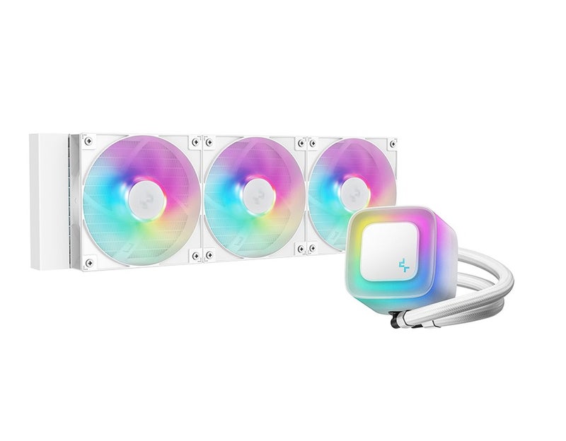 DEEPCOOL LE360 WH V2 360mm ARGB AIO Liquid CPU Cooler – Triple 120mm PWM Fans, 3400RPM Pump, Anti-Leak Technology, Aluminum Radiator, Intel & AMD Compatible, White | LE360-WHAMMN-G-2 - Image 1